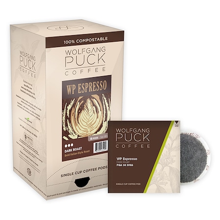 Wolfgang Puck Coffee WP Espresso Soft Coffee Pods, PK108 PK 016429